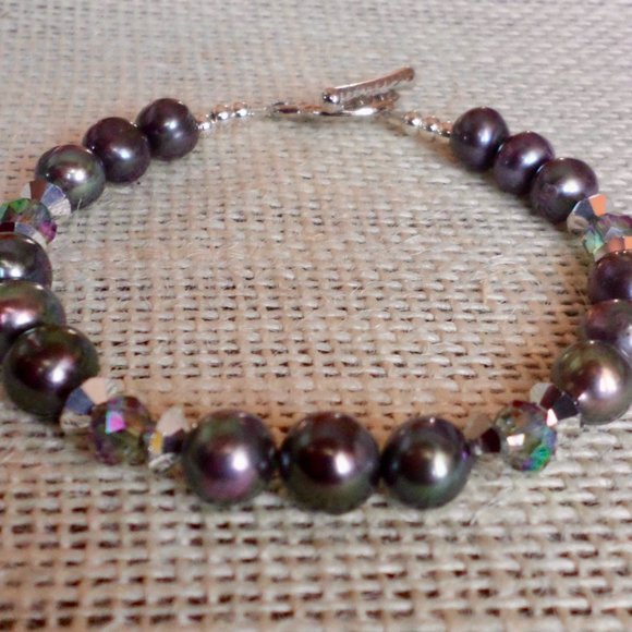 ***NEW*** Peacock Freshwater Pearl Bracelet - Picture 4 of 4